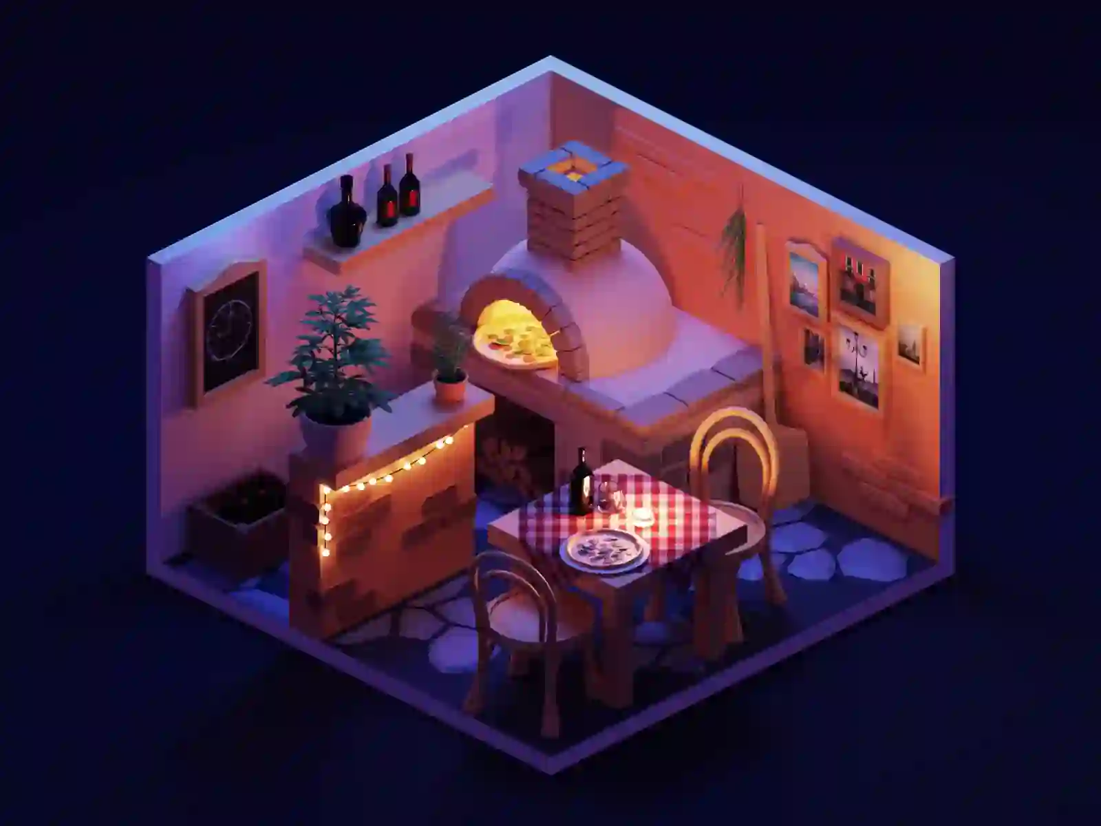 pizzeria 3d